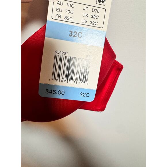 Brand New B. Tempt'd Wire Free Red T-Shirt Bra women's 32C - Picture 5 of 8